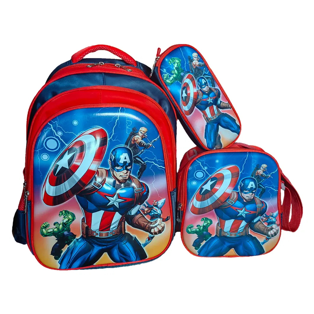 Wholesale of 3-Piece Primary School Backpacks 16 Inch Backpack Stationery Boxes Lunch Bag