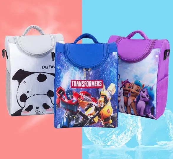 New Full Color Printing Thermal Insulation Cooler Bag Kids Lunch Box Bag Lunch Cooler Bag