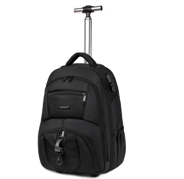 Travel Laptop Backpacks with Wheels Men 17 Inch Trolley Business Backpack Suitcase for Travel