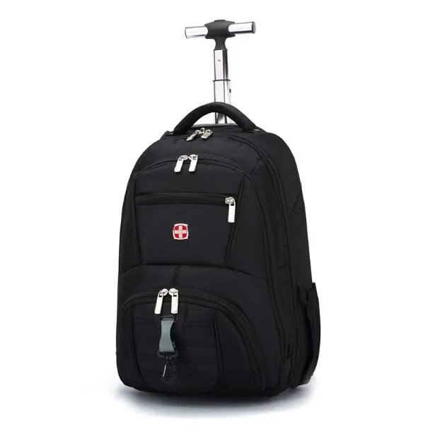 Men Wholesale Customized Wheel Trolley Travel Bag Backpack Laptop Backpack School Backpack