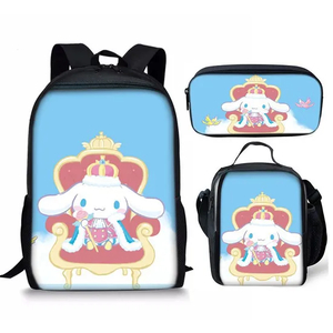 Cinnamoroll Big Ear Dog Primary and Secondary School Student School Backpack Three Piece Set