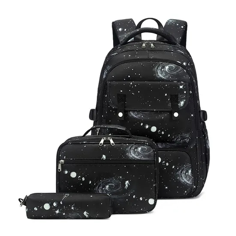 Middle School Student Backpack Female Unicorn Customized Crossbody Bag Pen Bag Three Piece Set