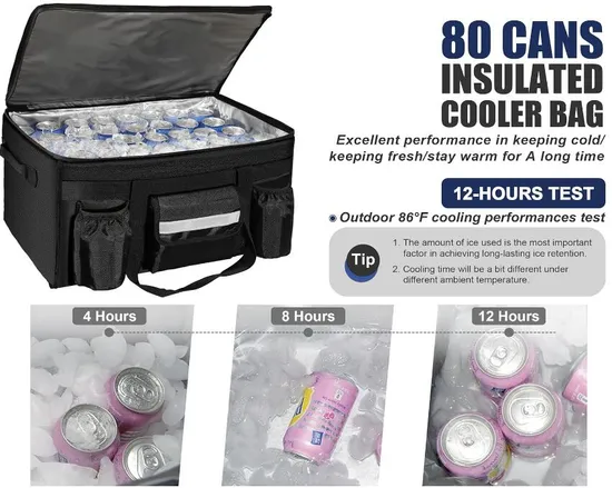 Insulated Promotional Can Cooler Bags for Food Package, Insulated Picnic Lunch Bag Large Soft Cooler Bag for Outdoor/Camping/BBQ/Travel