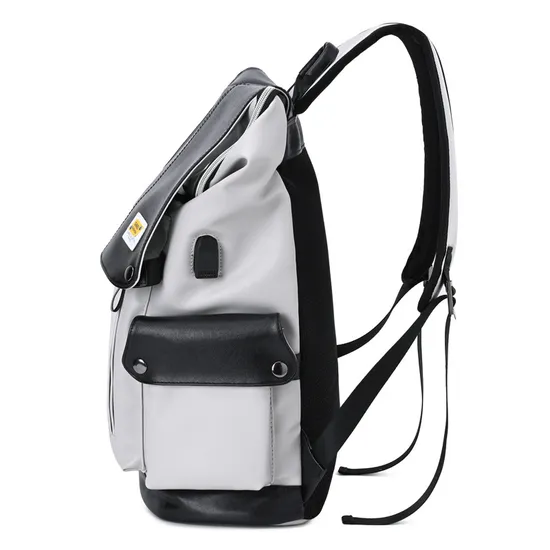 15.6-Inch Computer PU Backpack Large Capacity Splash Proof Backpack