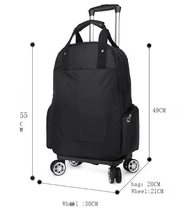 Travel Laptop Backpacks with Wheels Men School Backpack Trolley Business Backpack Suitcase for Travel