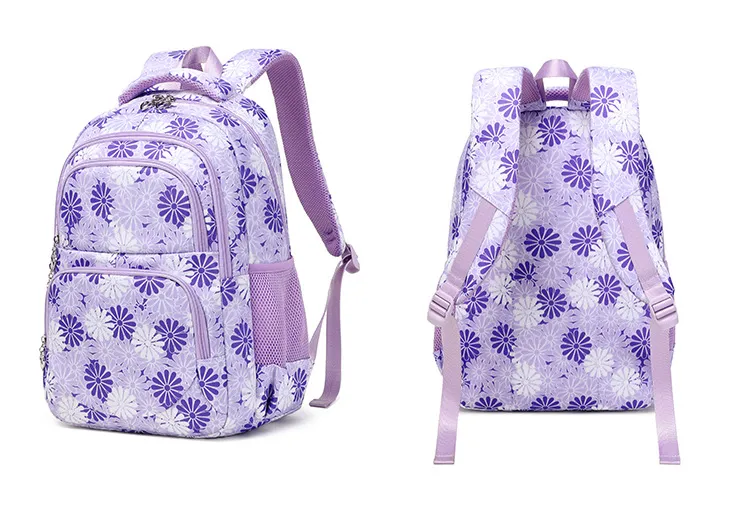 2024 New Printed High School Girls Bag Large Capacity Three Piece Backpack