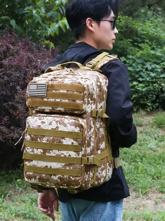 2024 New Camping Training Camo Backpack Outdoor Large Capacity 3p Backpack