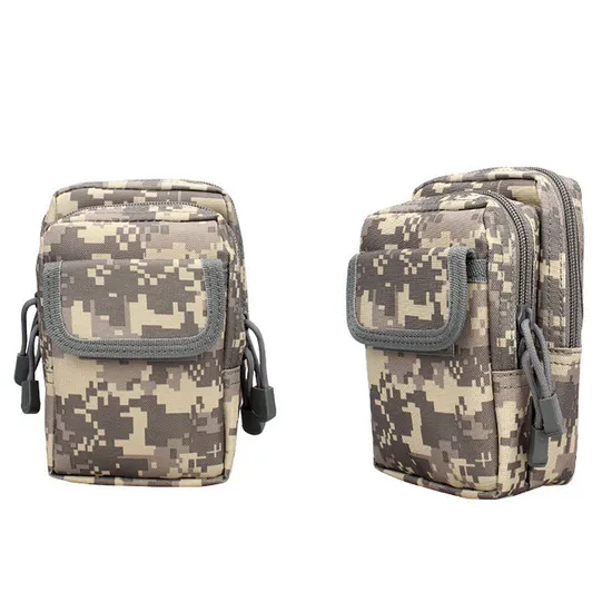 Outdoor Sports Waist Bag Wear-Resistant and Waterproof 5.6-Inch Double-Layer Mobile Phone Bag Molle Tactical Bag