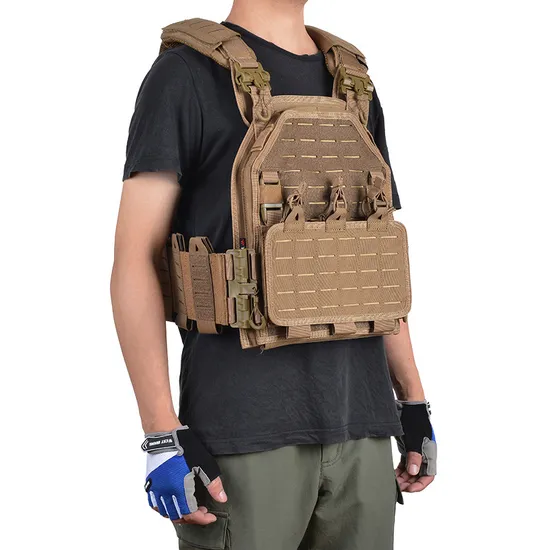 Molle Tactical Vest with Breathable Adjustable Quick Detachable Tactical Vest Bulletproof Suit