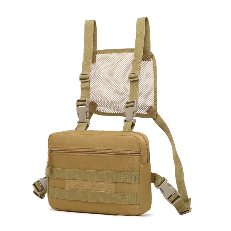 New Mens Multifunctional Chest Bag Tactical Anti-Theft Trendy Hip-Hop Bag