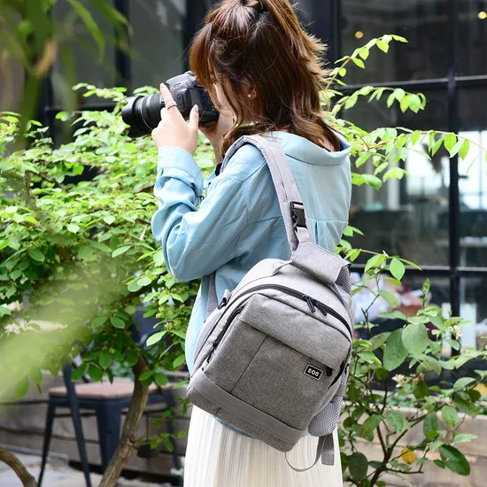SLR Camera Bag Shoulder Photography Digital Backpack Multi-Purpose Design for Both Single and Dual Use