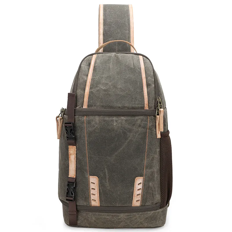 Outdoor Photography Canvas Wear-Resistant Leisure Camera Bag Single Shoulder Chest Bag