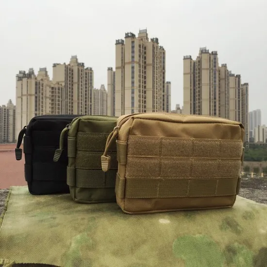 600d Outdoor EDC Toolkit Molle Camouflage Waist Bag Multifunctional Phone Bag