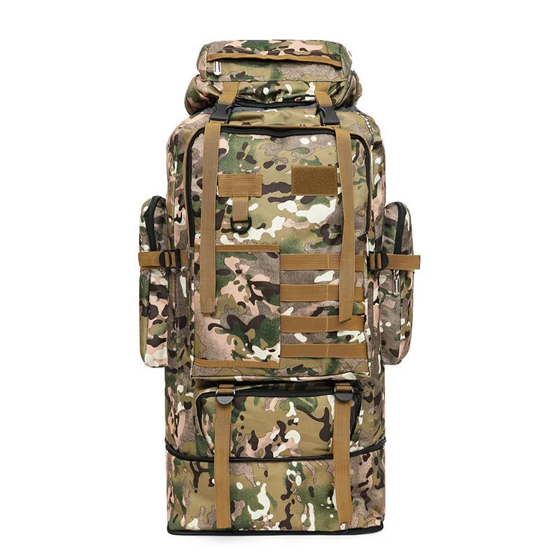 100L Ultra Large Capacity Backpack Outdoor Mountaineering Travel Luggage Camouflage Backpack