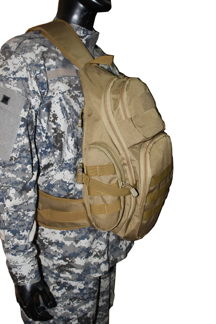 Single Shoulder Bag Large Capacity Cycling Backpack Travel Tactical Chest Bag 14 Inch Computer Bag