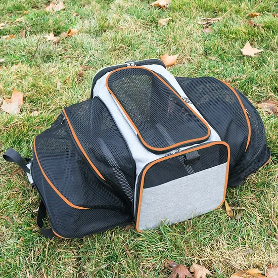 New Design Transport Bag Dog Portable Carrier Convenient Folding Expansion Softsided Pet Travel Carrier Bag Pet Travel Sling Bag
