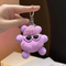 Wholesale Custom OEM 8cm Kawaii Rabbit Hair Little Coal Ball Car Keychain
