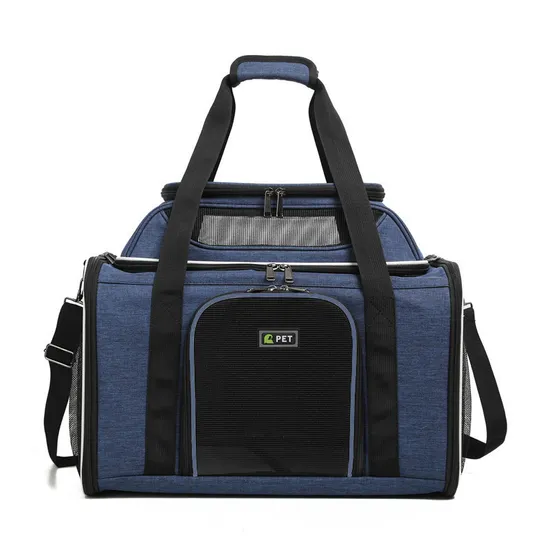 Foldable Extendable Wheeled Trolley Cat Bag Large Oxford Dog Backpack Pet Carrier