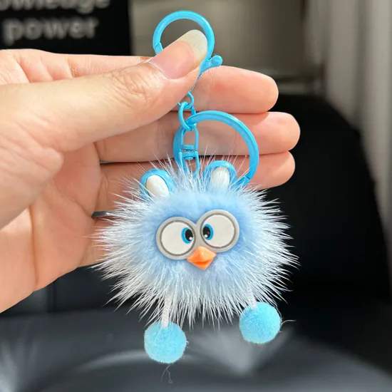 Cute Briquette Duck Keychain Pendant Hangings Doll for Vending Machine Stuffed Plush Cute Briquette Duck Keychain