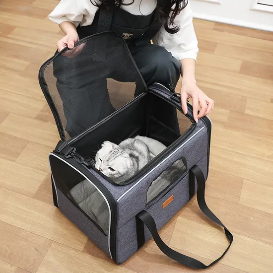 Portable Cat Dog Carrier Bag Breathable Pet Organizer Pouch Folding Transport Pet Dog Carrier Bag