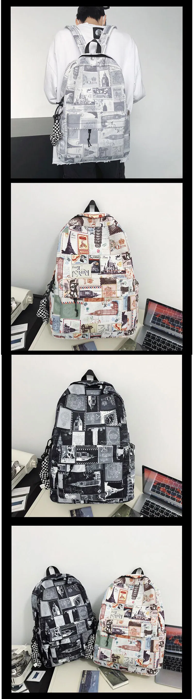 New Fashion Large Capacity Women Backpack Waterproof Oxford Backpack Sports Backpack for Women Men