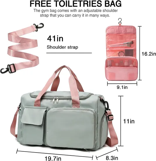 Outdoor Sports Waterproof Custom Print Large Capacity Duffel Bag with Shoe Compartment Custom Gym Bag