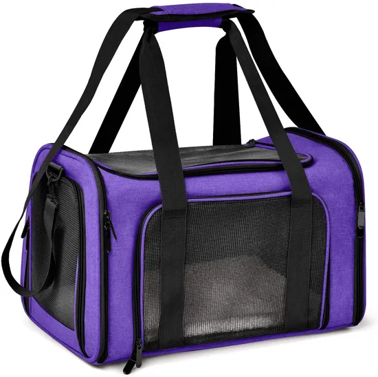 Factory Custom Portable Pet Outdoor Travel Soft Sided Foldable Breathable Small Dog Cat Bag