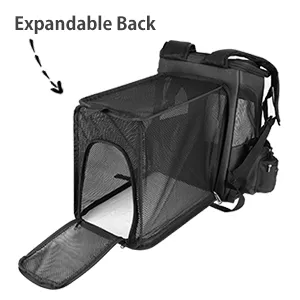Factory Custom Pet Carrier Backpack Expandable for Cats Dogs Breathable Mesh Cat Backpack