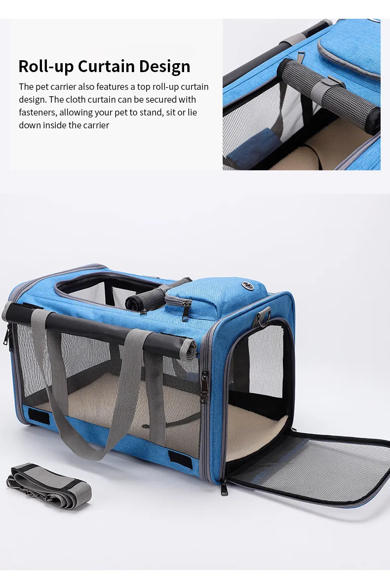 Portable Pet Outdoor Travel Products Soft Sided Foldable Breathable Small Dog Cat Puppy Carrier Sling Bag