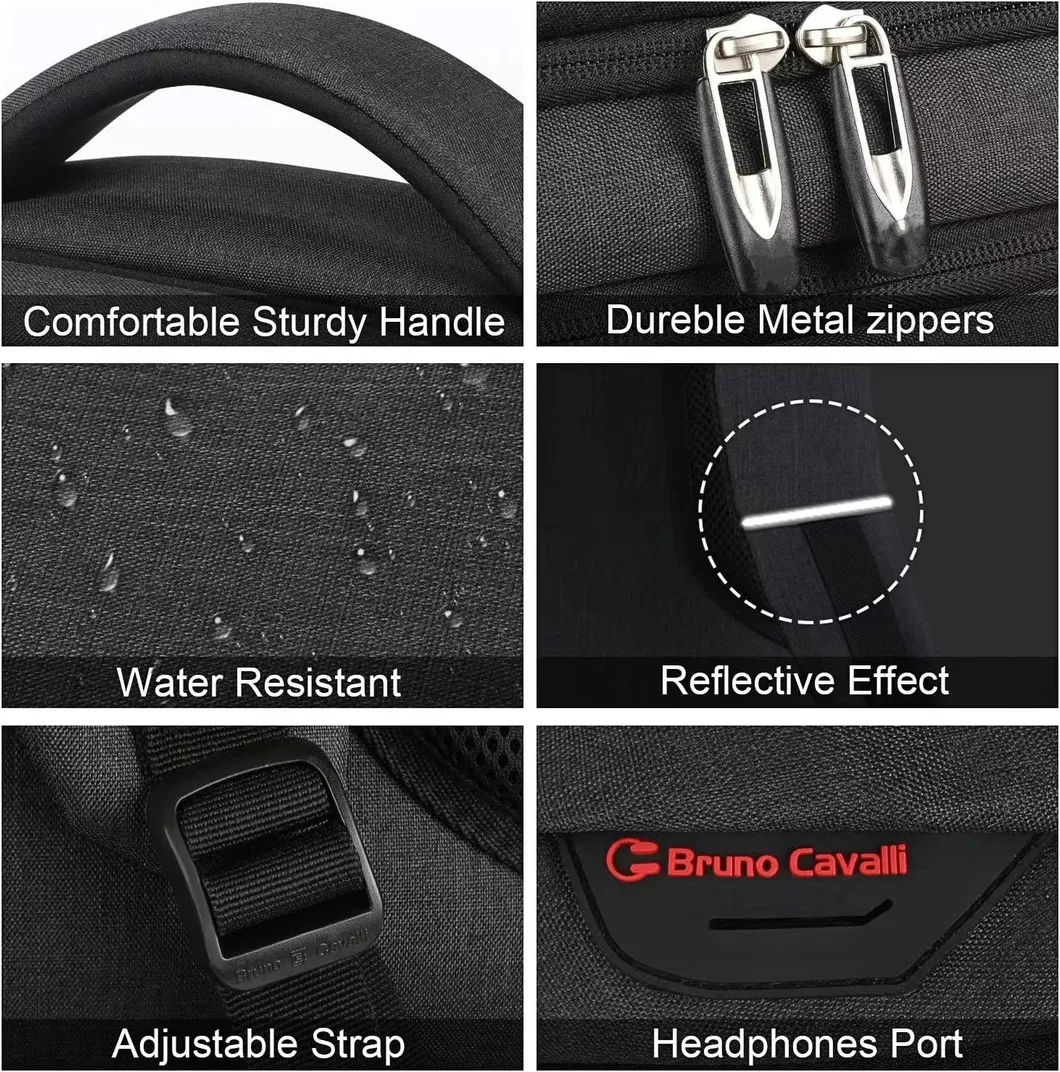 Factory Unisex Multifunction USB Backpack Bags Hiking Travel Notebook School Bag Anti Theft Nylon Laptop Bags