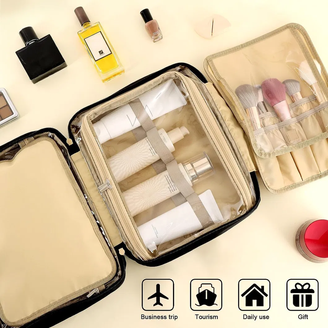 OEM Large-Capacity Water-Resistant Hanging Makeup Organizer Cosmetic Bag