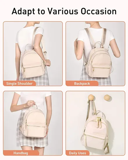 Hot Selling Fashion Women Pink Backpack Casual Backpack Mini Bag for Girls