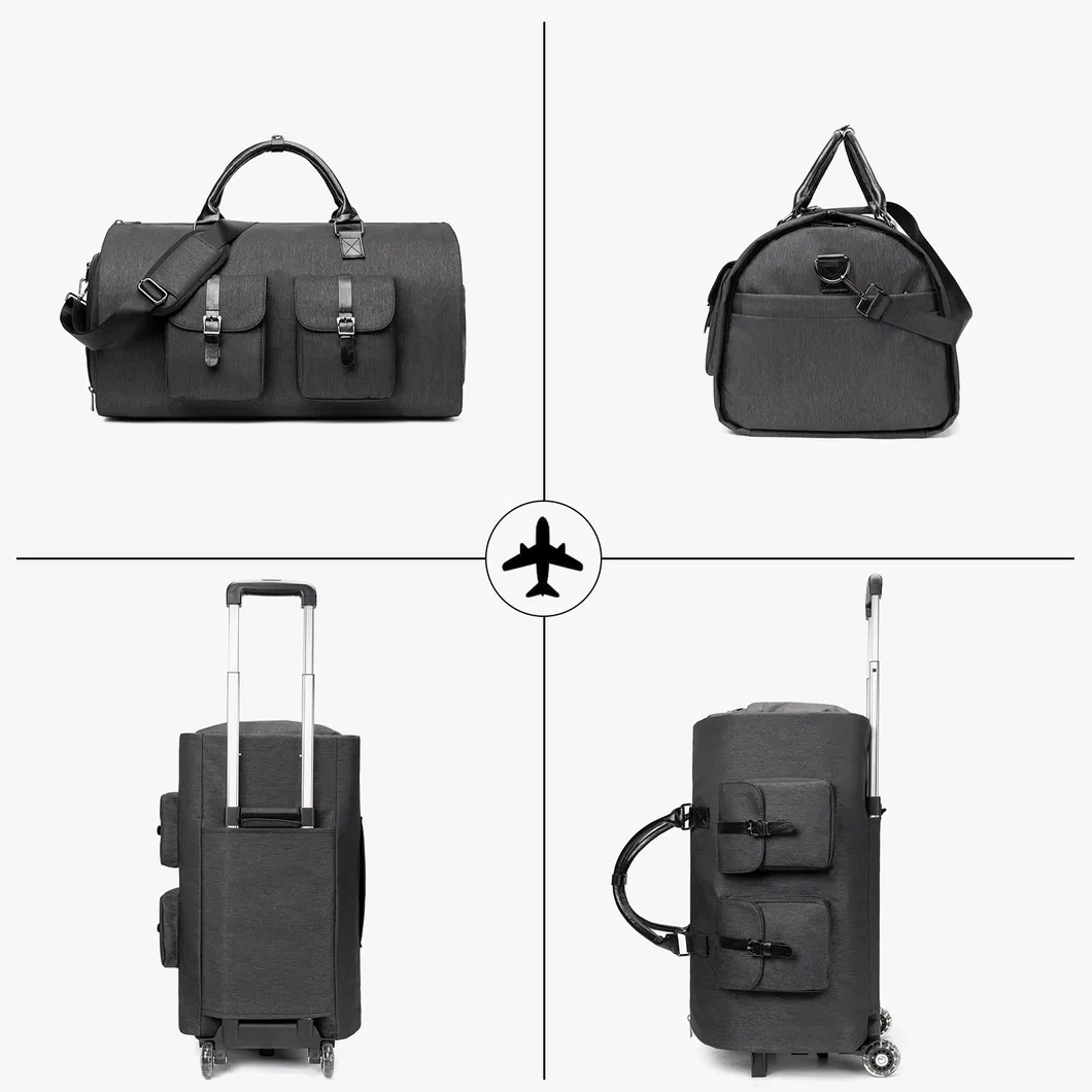 Business Detachable Pull Rod Travel Bag Large Capacity Clothing Storage Bag Folding Suit Bag
