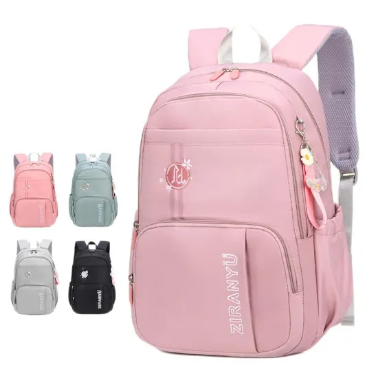Factory Customized Primary and Secondary School Backpacks for Girls Simple and Large Capacity Backpacks