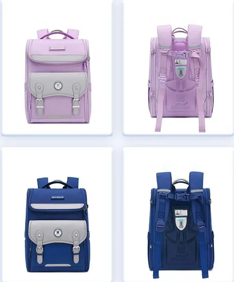 Primary School Children′s Lightweight Backpack Reducing Burden and Protecting Spine Boys and Girls Large Capacity Waterproof