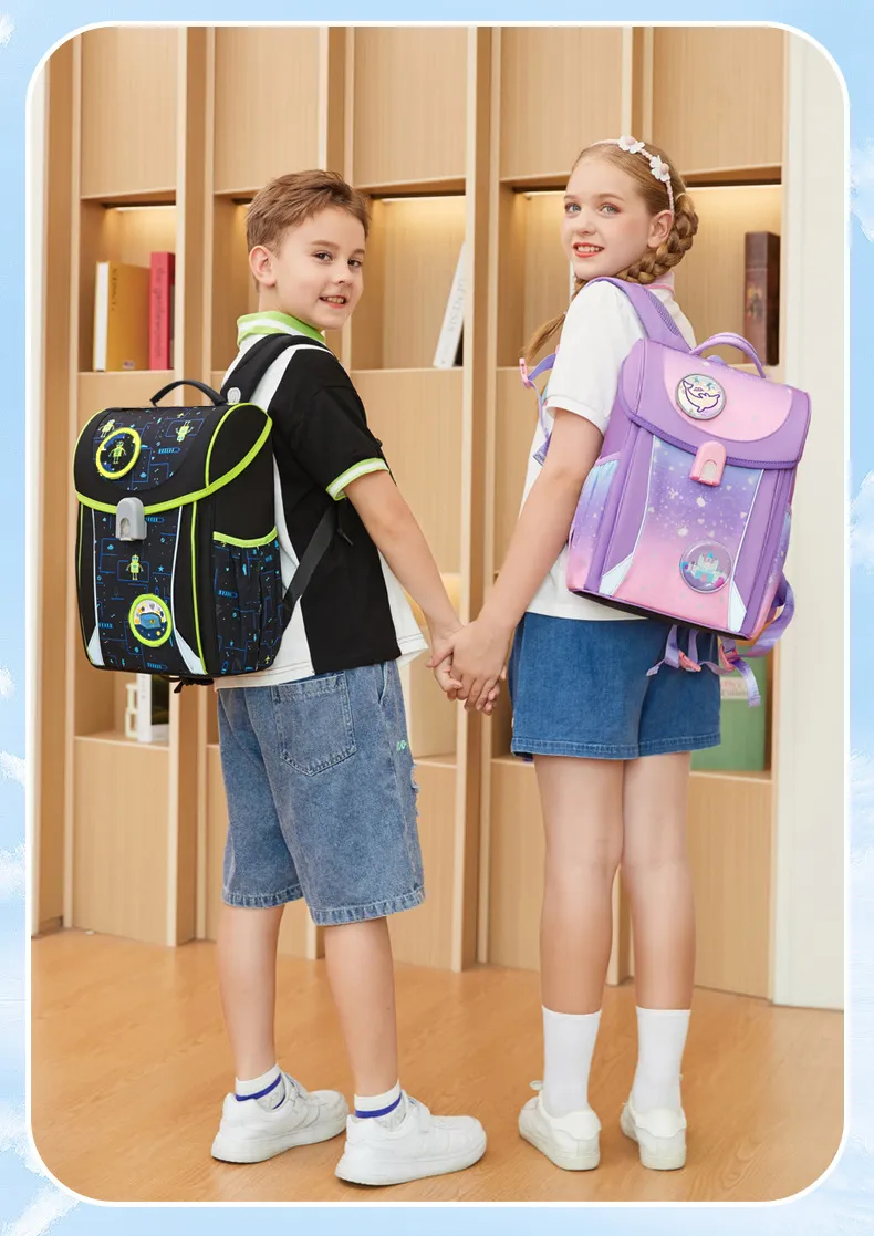 Primary School Children&prime;s Backpack with Large Capacity and Lightweight Backpack for Girl and Boy