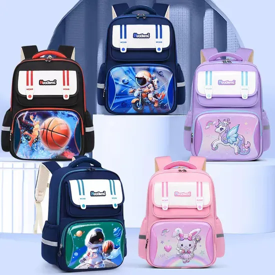 New 3D Primary School Student Backpack 1-6th Grade Cartoon Large Capacity Student Three-Dimensional Lightweight Backpack