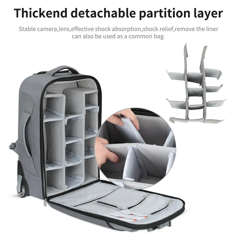 New Gray Travel Photography Equipment Backpack Outdoor Lightweight Handheld Camera Photography Backpack