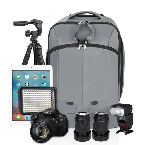 New Gray Travel Photography Equipment Backpack Outdoor Lightweight Handheld Camera Photography Backpack