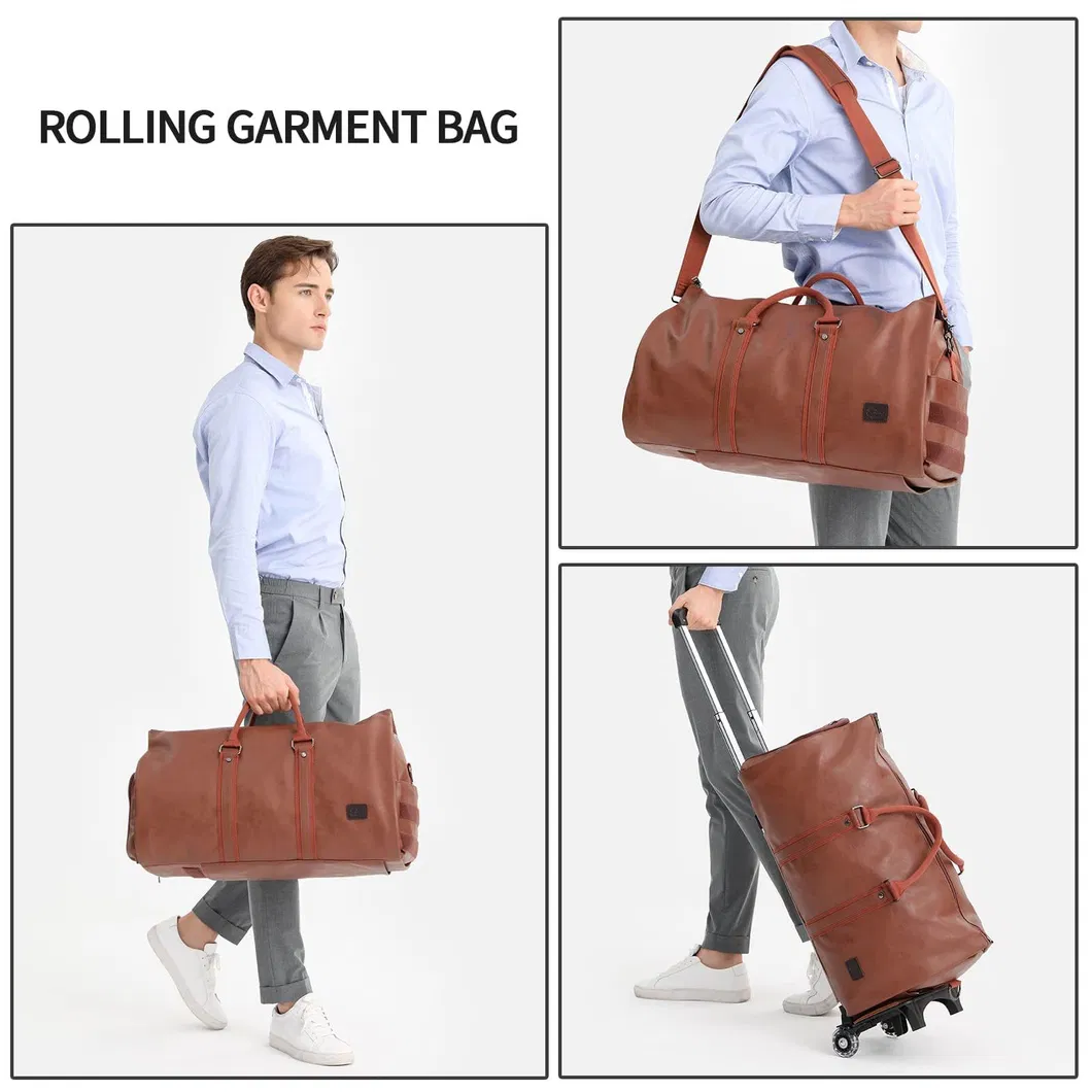 Travel Suit Bag with Wheels Luggage Clothing Storage Detachable Pull Rod Travel Clothing Bag