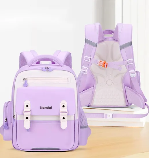 2024 New Primary School Backpack Children′s Oxford Cloth Load-Reducing Wear-Resistant Lightweight Backpack