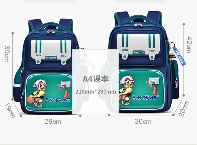 Primary School Students Girls and Boys New 2024 Load Reduction and Spine Protection Children&prime;s Backpack