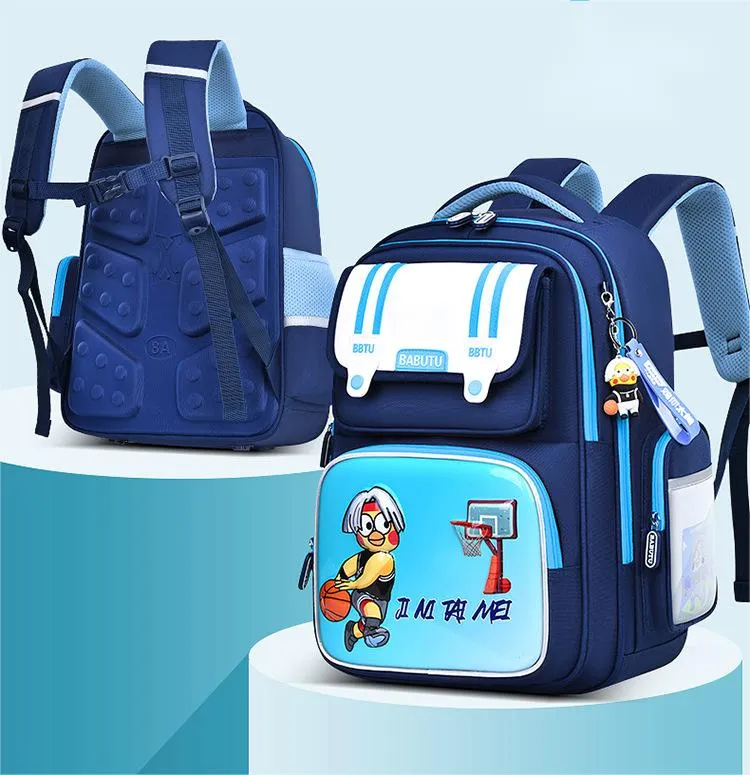 Primary School Students Girls and Boys New 2024 Load Reduction and Spine Protection Children&prime;s Backpack