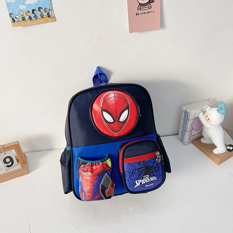 New Primary School Student Backpack Cartoon Anime Spider Man Children&prime;s Portable Breathable Small Backpack