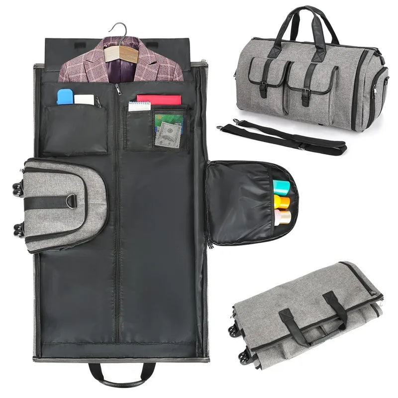 Hot Selling Travel Trolley Suit Bag Formal Carrying Crossbody Large Capacity Luggage Bag with Wheels
