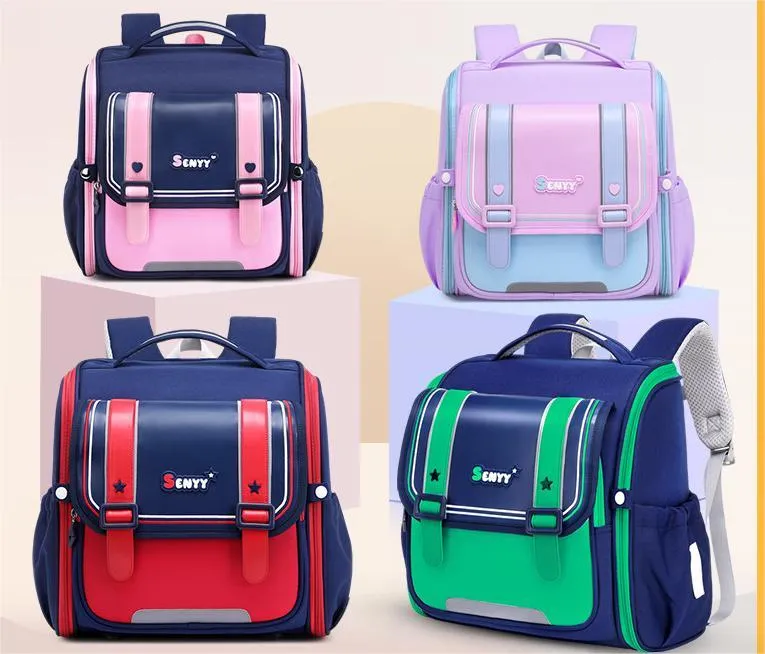 Factory Children&prime;s Primary School Student Spinal Protection Weight Reduction Oxford Cloth Anti Splashing Backpack