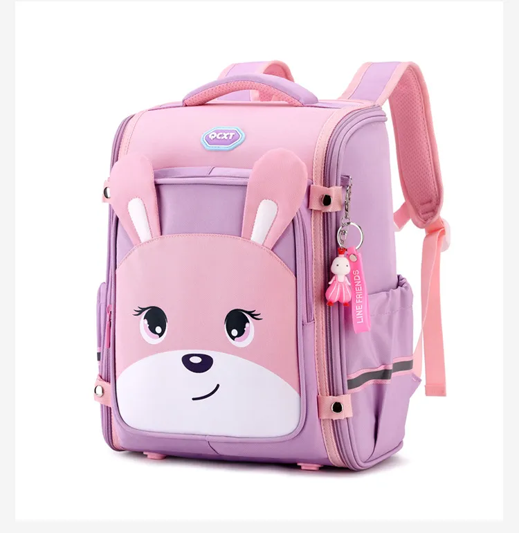 New Shoulder Backpack for Elementary School Students Boys and Girls Cute Cartoon Lightweight Backpack