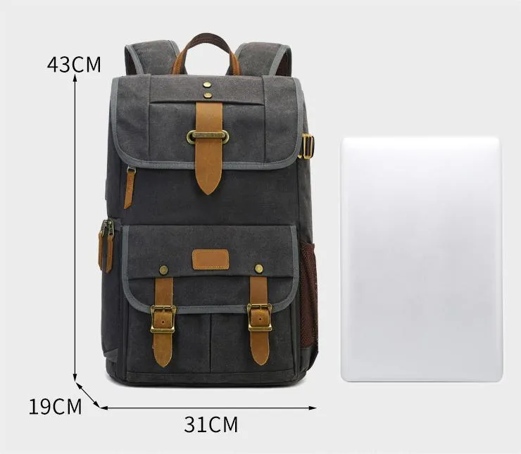 Outdoor Photography Bag Digital SLR Professional Waterproof Wax Dyed Canvas One Shoulder Camera Bag