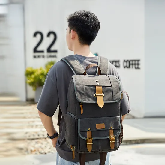 Outdoor Photography Bag Digital SLR Professional Waterproof Wax Dyed Canvas One Shoulder Camera Bag