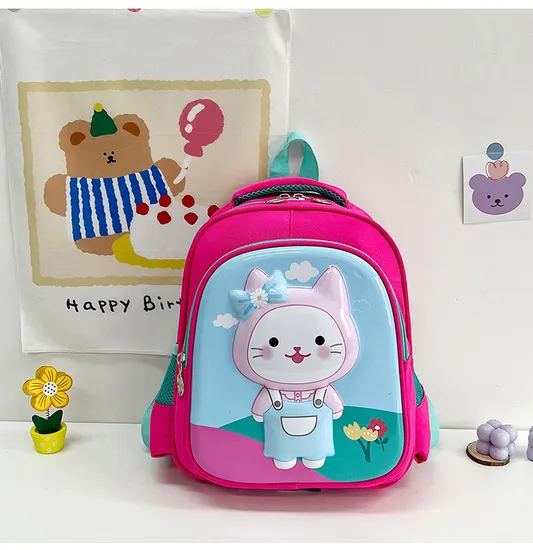 Cartoon Cute Elementary School Backpack with Large Capacity Load Reducing and Spine Protecting Backpack